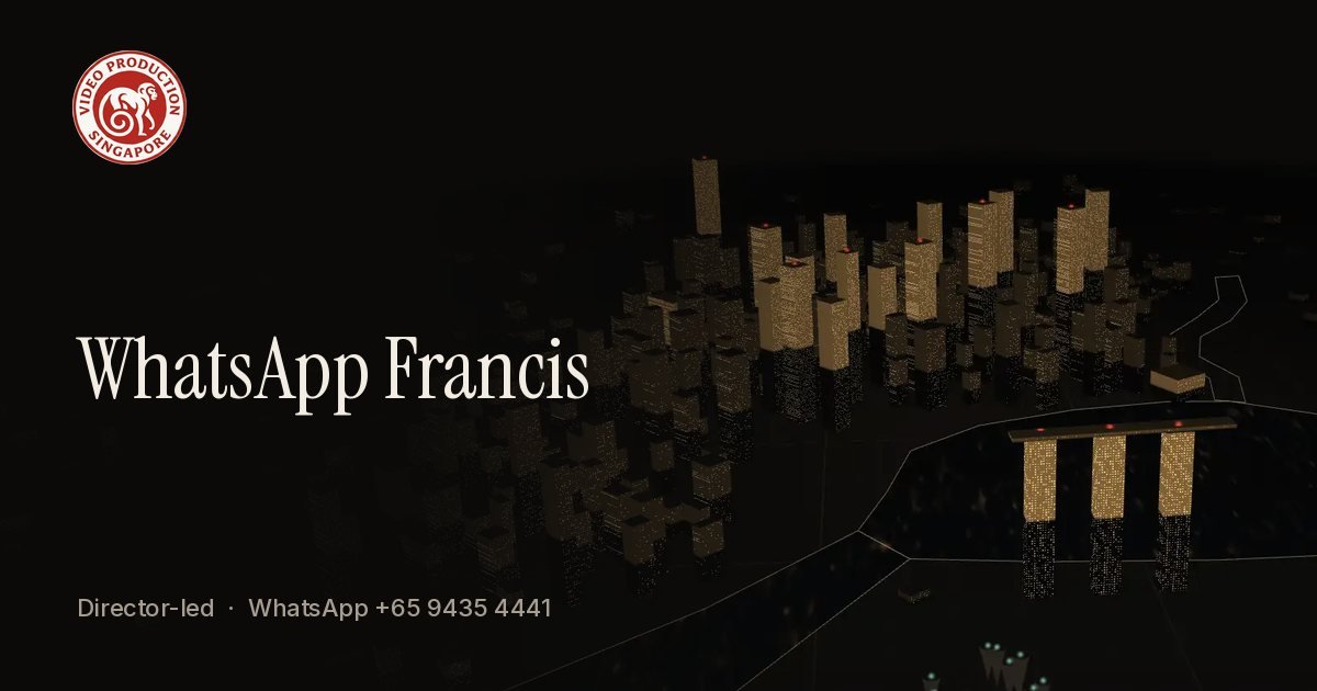 Video Producing Contact a Video Producer in Singapore | Video Production SG